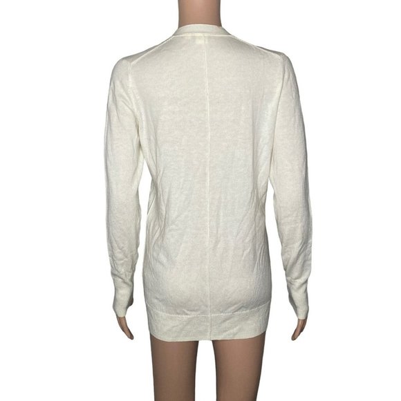 Gap Cardigan Sweater Womens XS Merino Wool Ivory Vneck - Picture 8 of 9